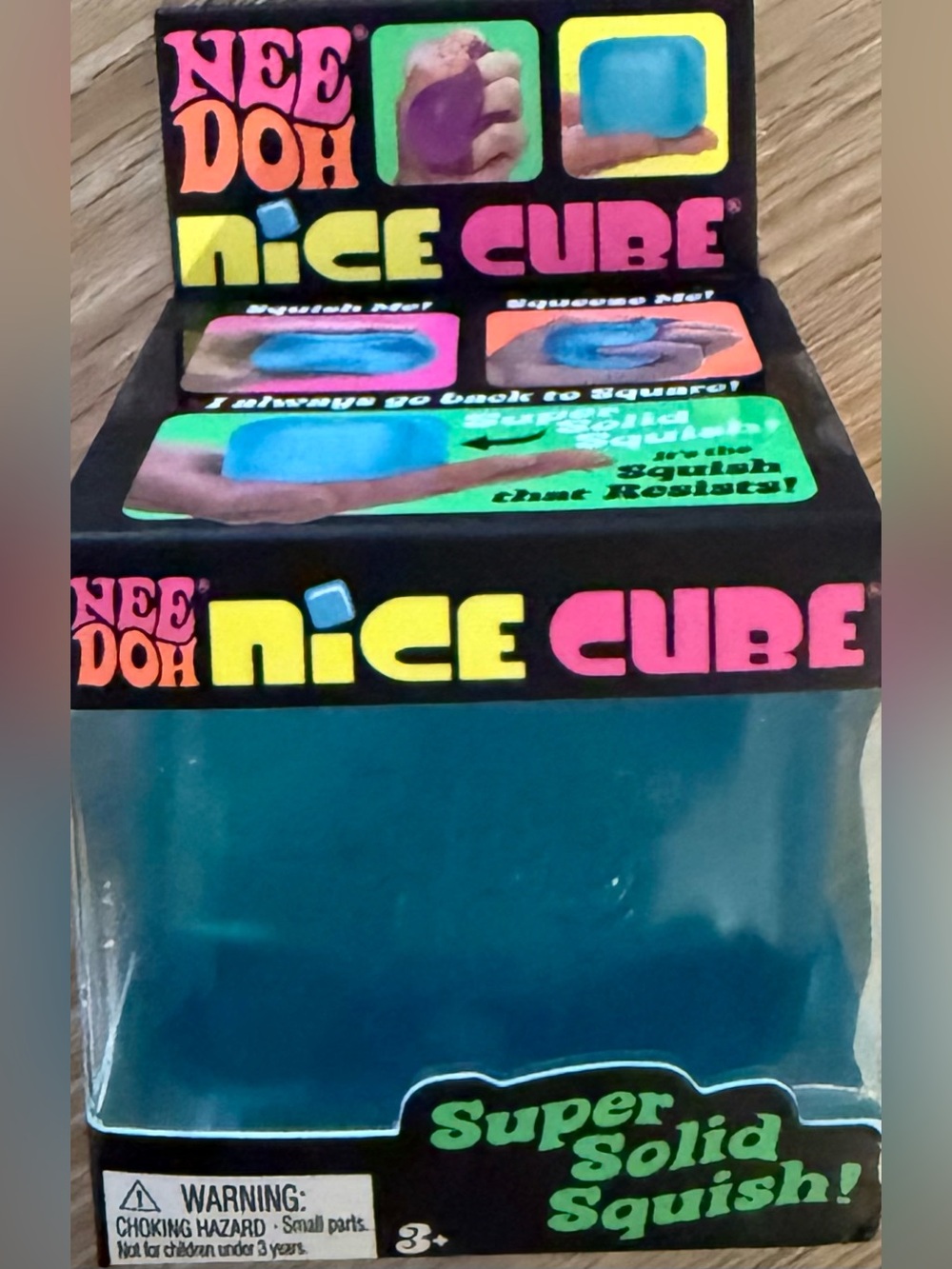 SCHYLLING NEEDOH TRENDING BLUE NICE CUBE SUPER SOLID SQUEEZE TOY NEW IN BOX